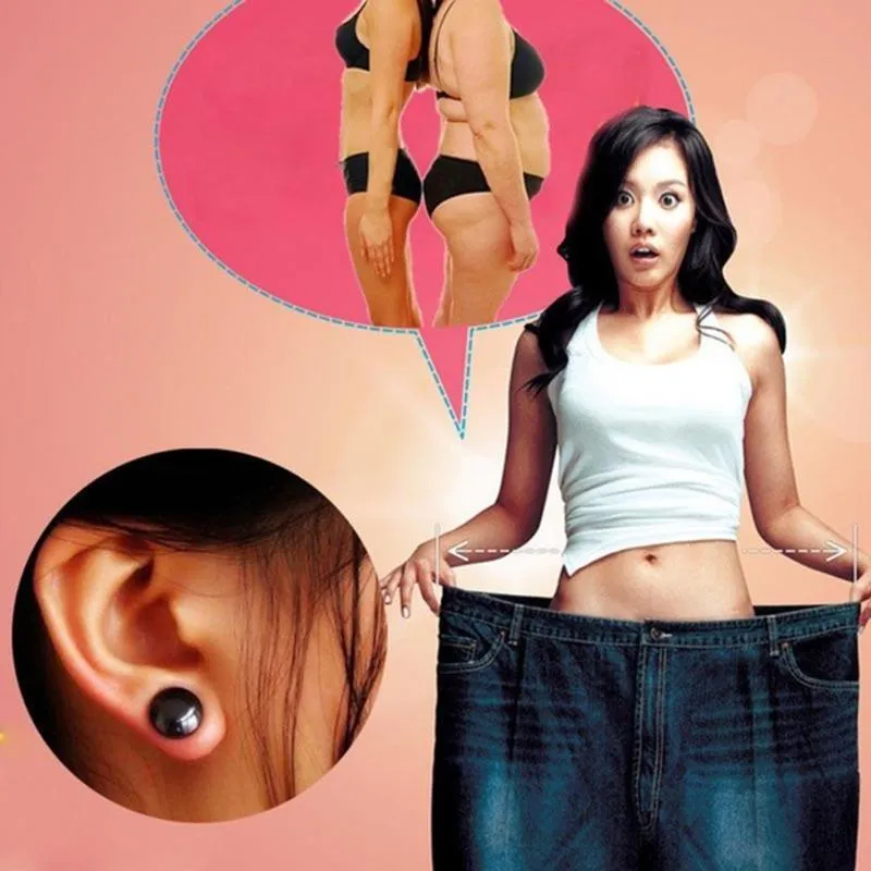 1 Pair Stimulating Acupoints Healthy Stud Earring Weight Loss Bio Magnetic Therapy Earrings Magnet in Ear Slimming Dropshipping