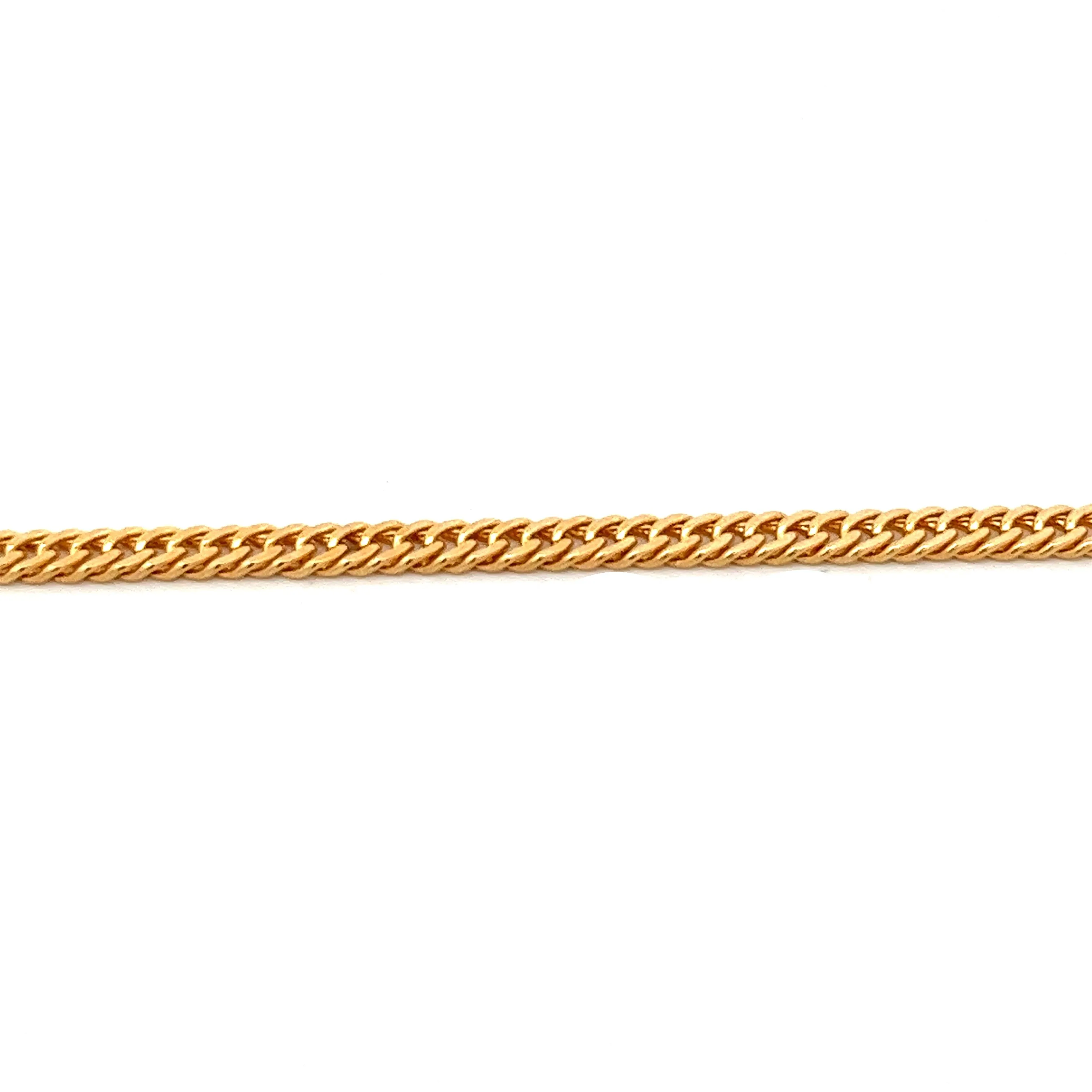 14K-gold-filled fancy curb chain necklace - 16"