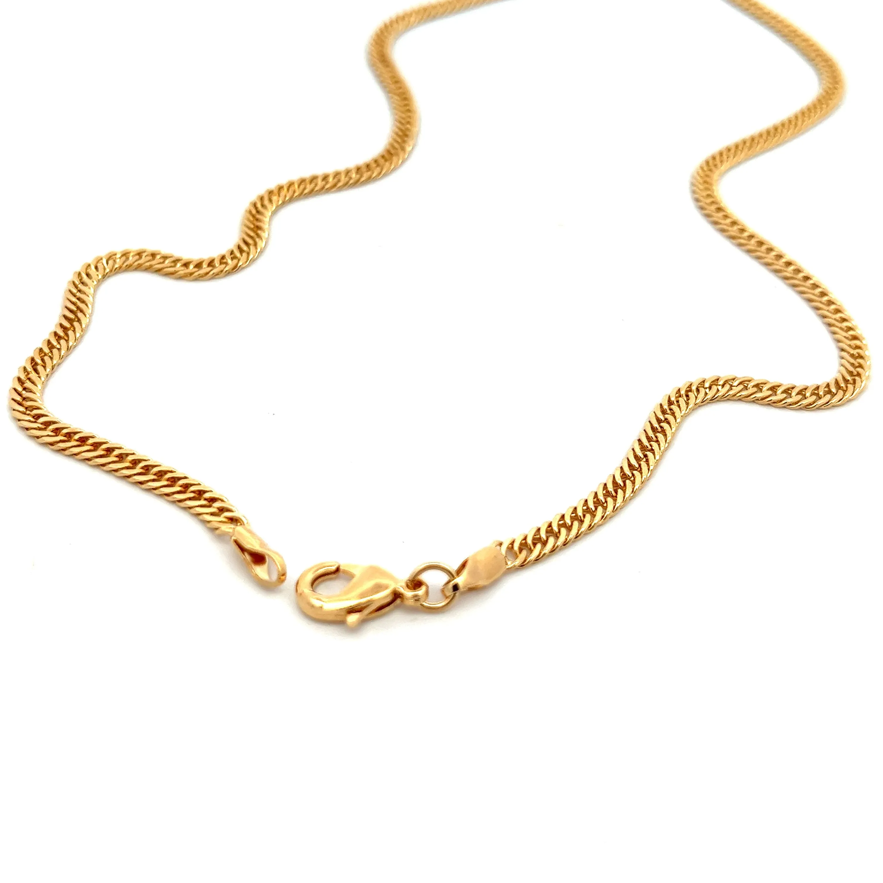 14K-gold-filled fancy curb chain necklace - 16"