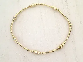 14kt Gold Filled Stretch Bracelet - Style 2 Medium