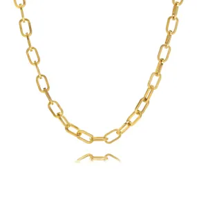 18K Gold Plated Woman Daily Chain Necklace & Chain Bracelet