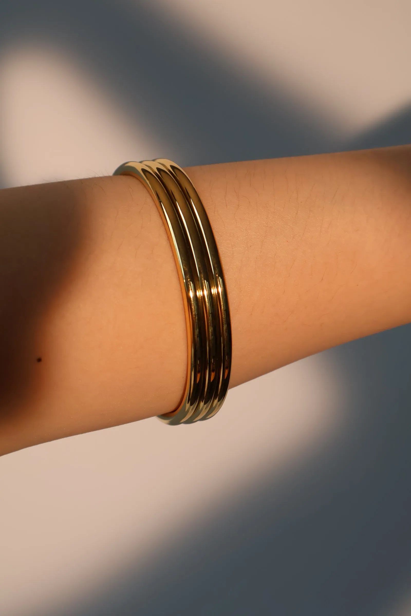 18K Gold Stainless Steel Multi Layer Bracelet