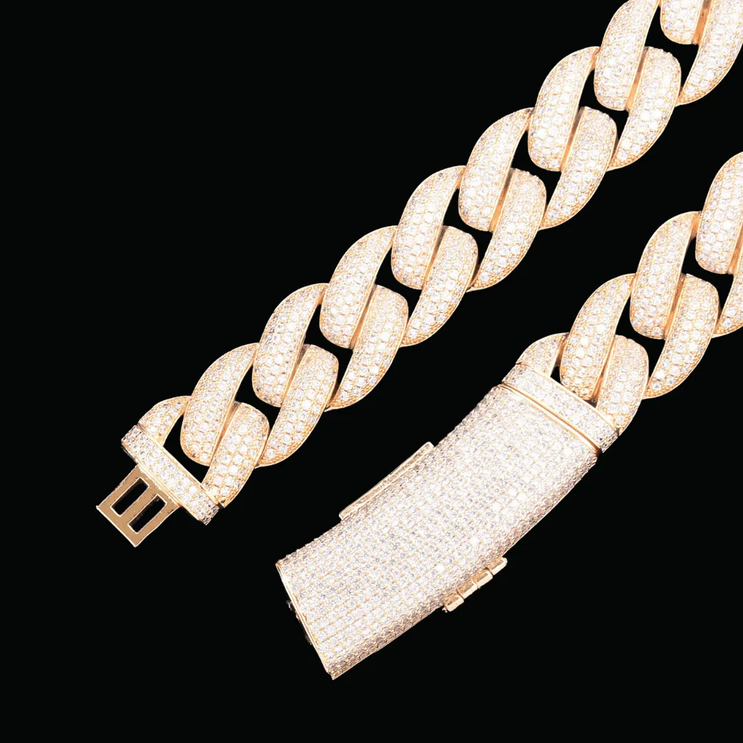 20MM Miami Cuban Iced Out Diamond Necklace Chain