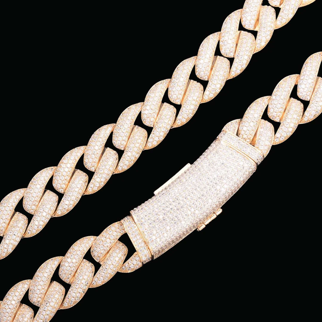 20MM Miami Cuban Iced Out Diamond Necklace Chain