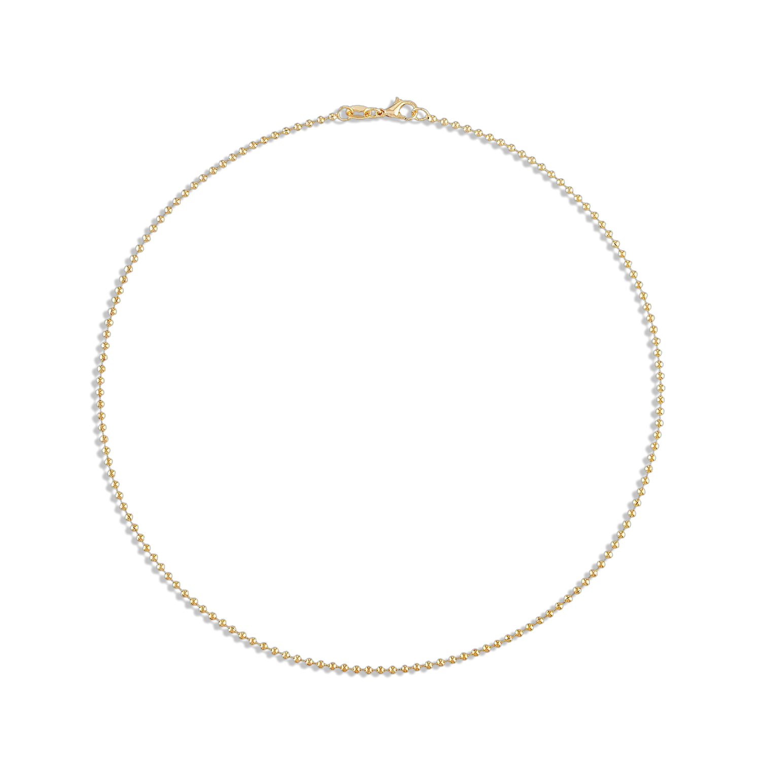 2MM Gold Ball Chain Necklace