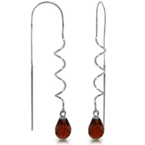 3.3 Carat 14K Solid White Gold Breathless Seconds Garnet Earrings