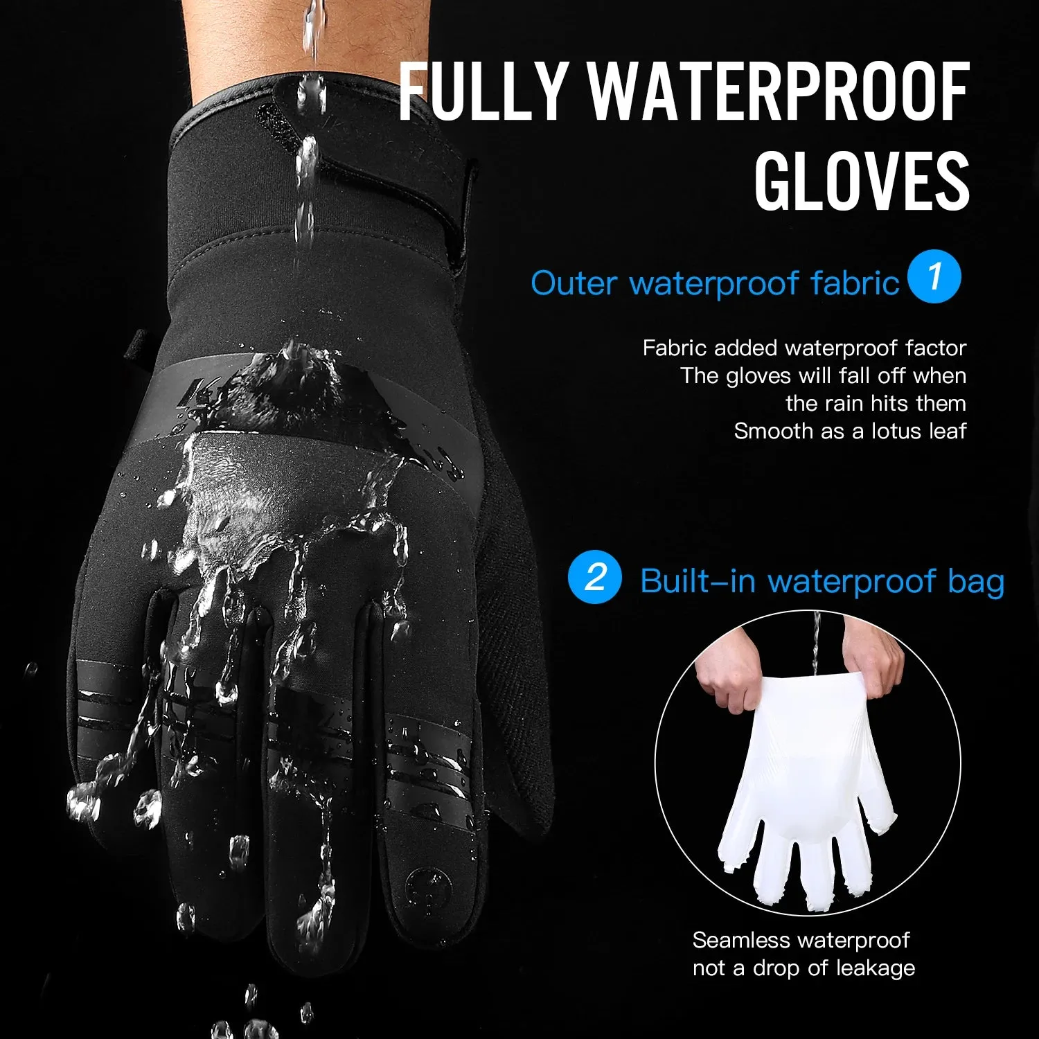 3M Thinsulate Waterproof Unisex Touchscreen Gloves