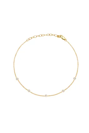 5 Diamond Anklet