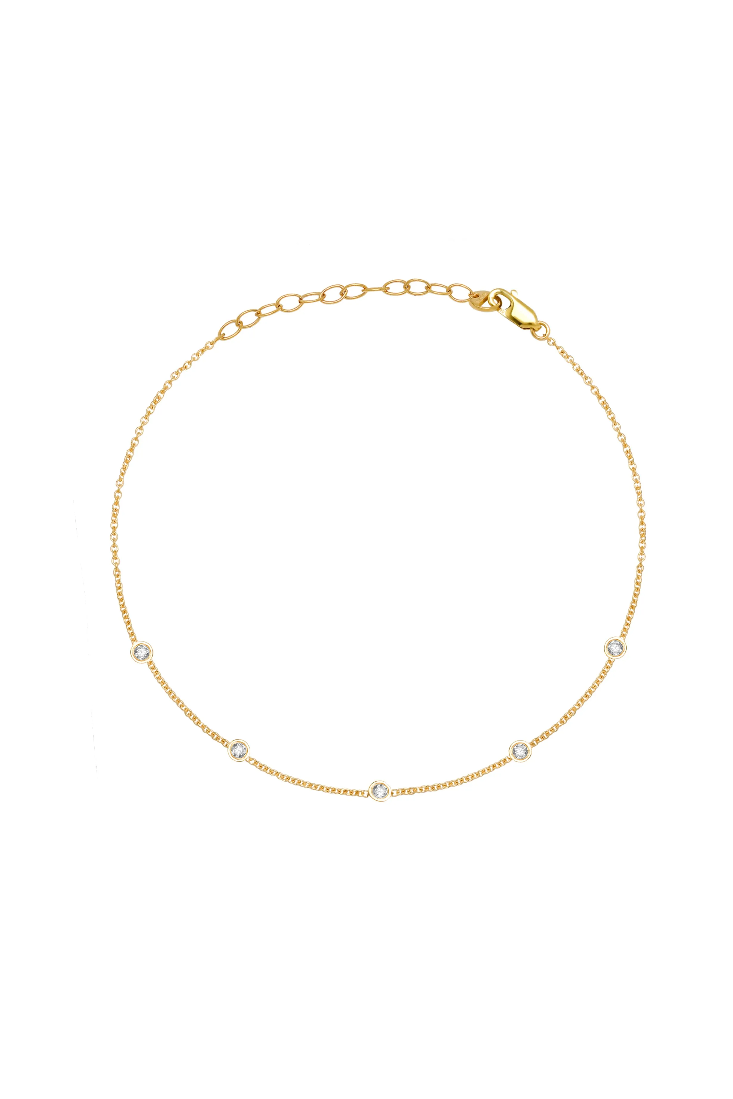 5 Diamond Anklet