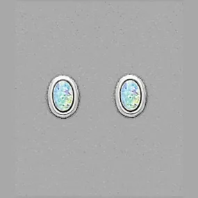 6x4 Light Blue Simulated Created Opal