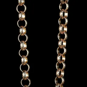 8mm Gold Diamond Cut Pattern Belcher Set 6/16 Inch