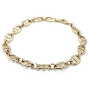 9ct Yellow Gold Marina Link Bracelet