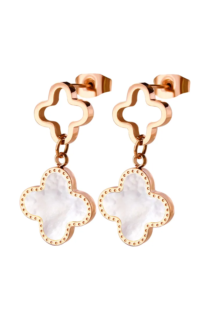 Adele Four Leaf Clover Drop Earrings