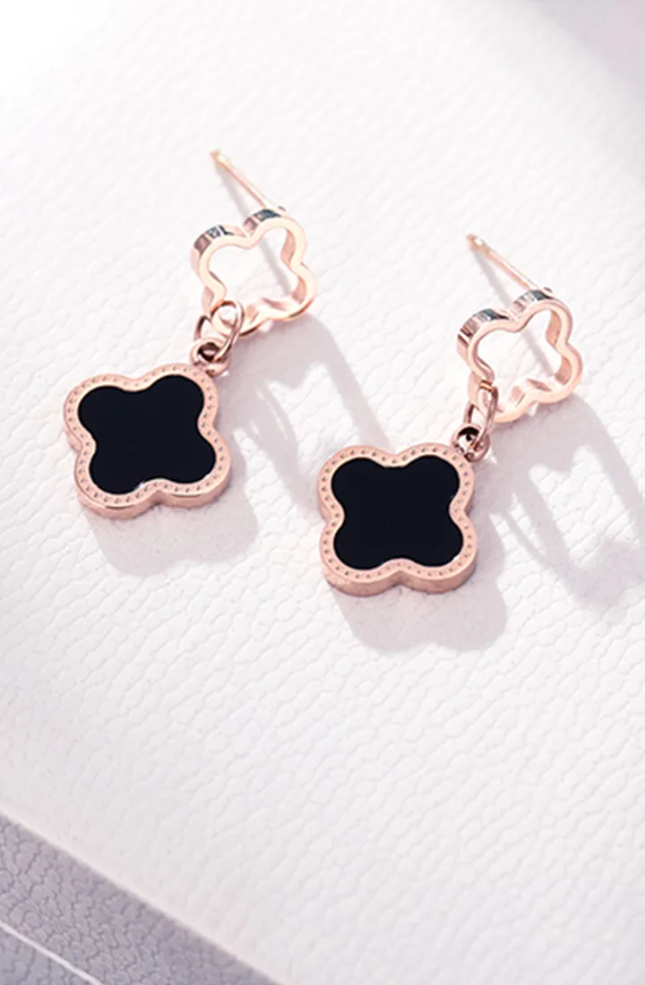 Adele Four Leaf Clover Drop Earrings