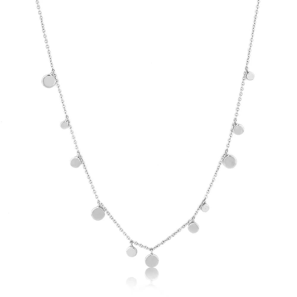 Ania Haie Geometry Mixed Discs Necklace - Silver