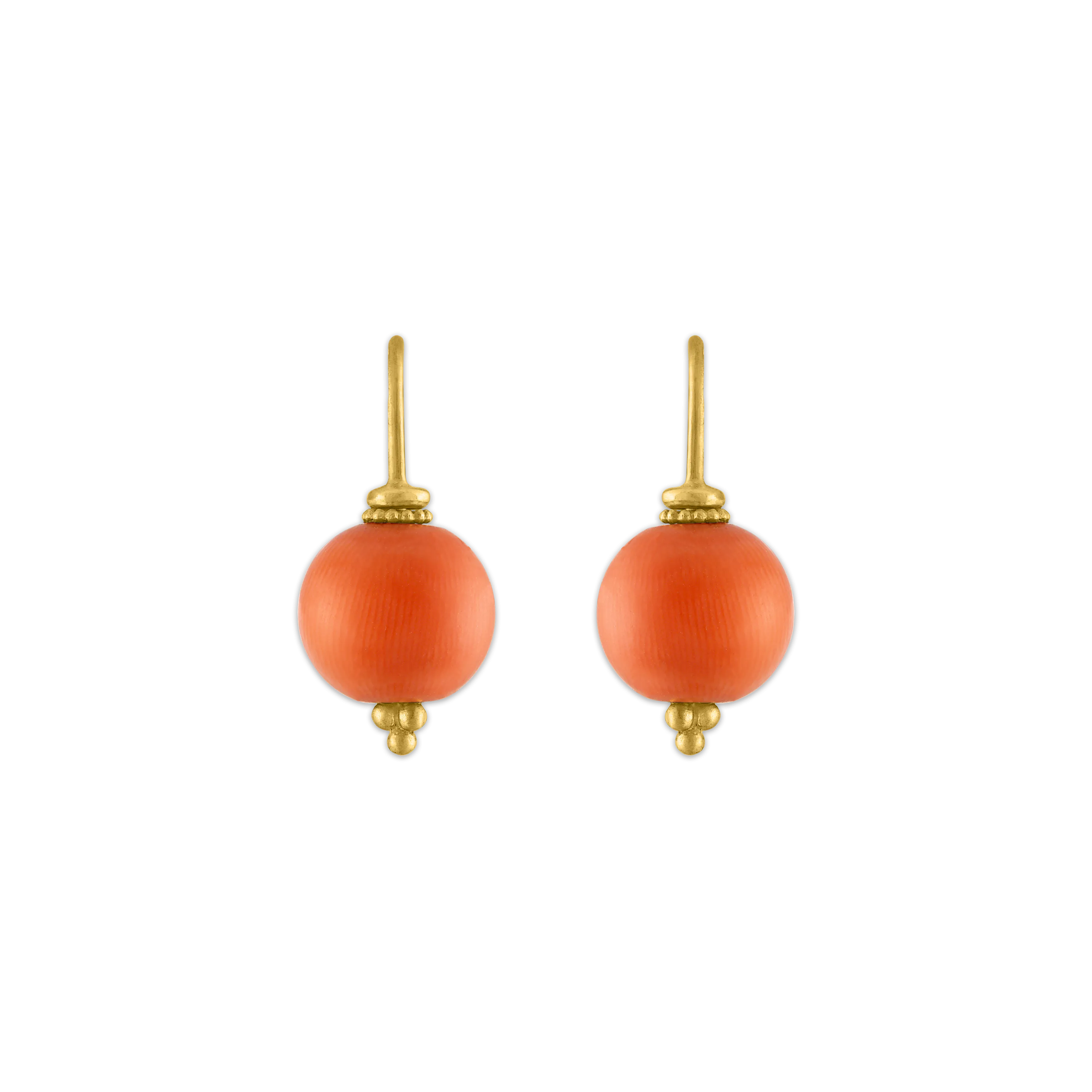 Antique Coral Baby Linea Earrings