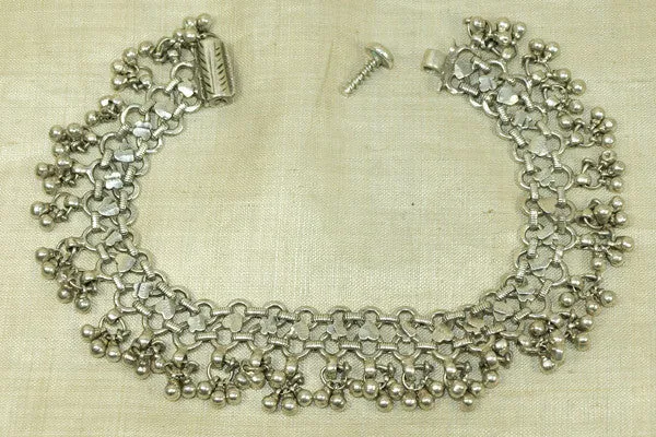 Antique Silver Anklet from India