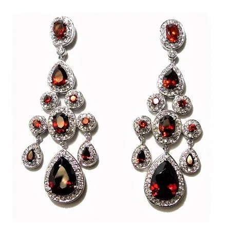 Ariana Ruby Sassy Chandelier Earrings | 71mm