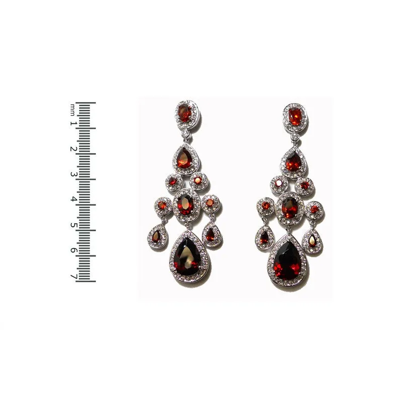 Ariana Ruby Sassy Chandelier Earrings | 71mm