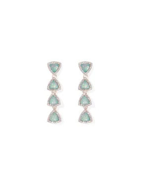 Arielle Dia Dainty Tri Drop Earrings