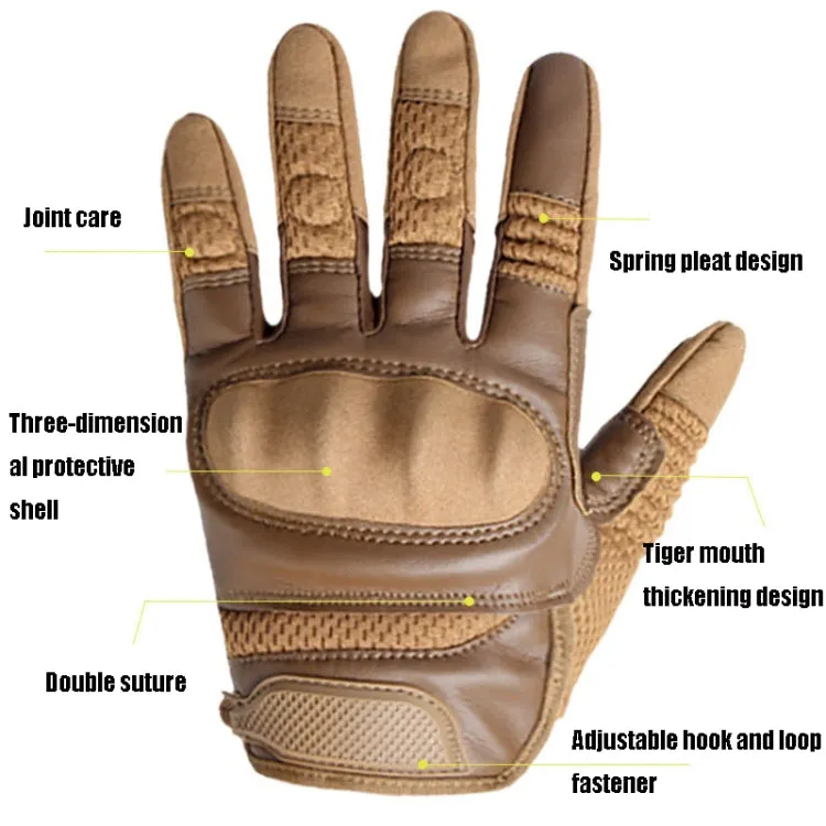 B28 Outdoor Rding Motorcycle Protective Anti-Slip Wear-Resistant Mountaineering Sports Gloves, Size: M(Wolf Brown)