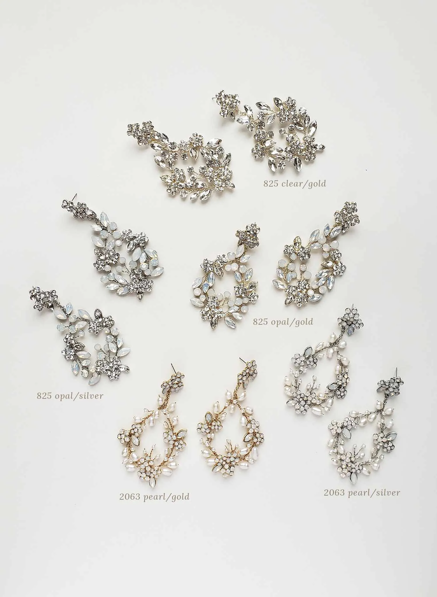 Baby's breath bridal pearl earrings - Style #2063