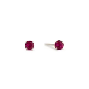 Birthstone Tiny Studs Ruby