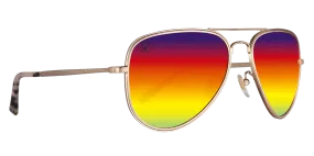 Blenders A- Series Aviators -  Arizona Sun - Gold/Red