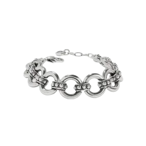 Brighton Women's Pretty Tough Stud Link Silver Bracelet