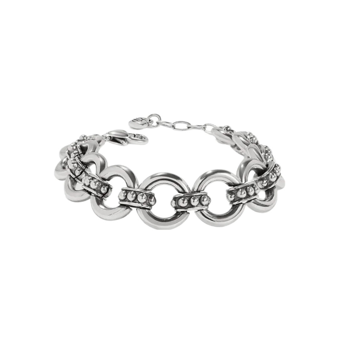 Brighton Women's Pretty Tough Stud Link Silver Bracelet