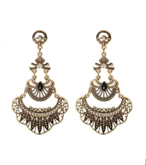 Burnished Gold Chandelier Earrings: Elegance for Any Occasion