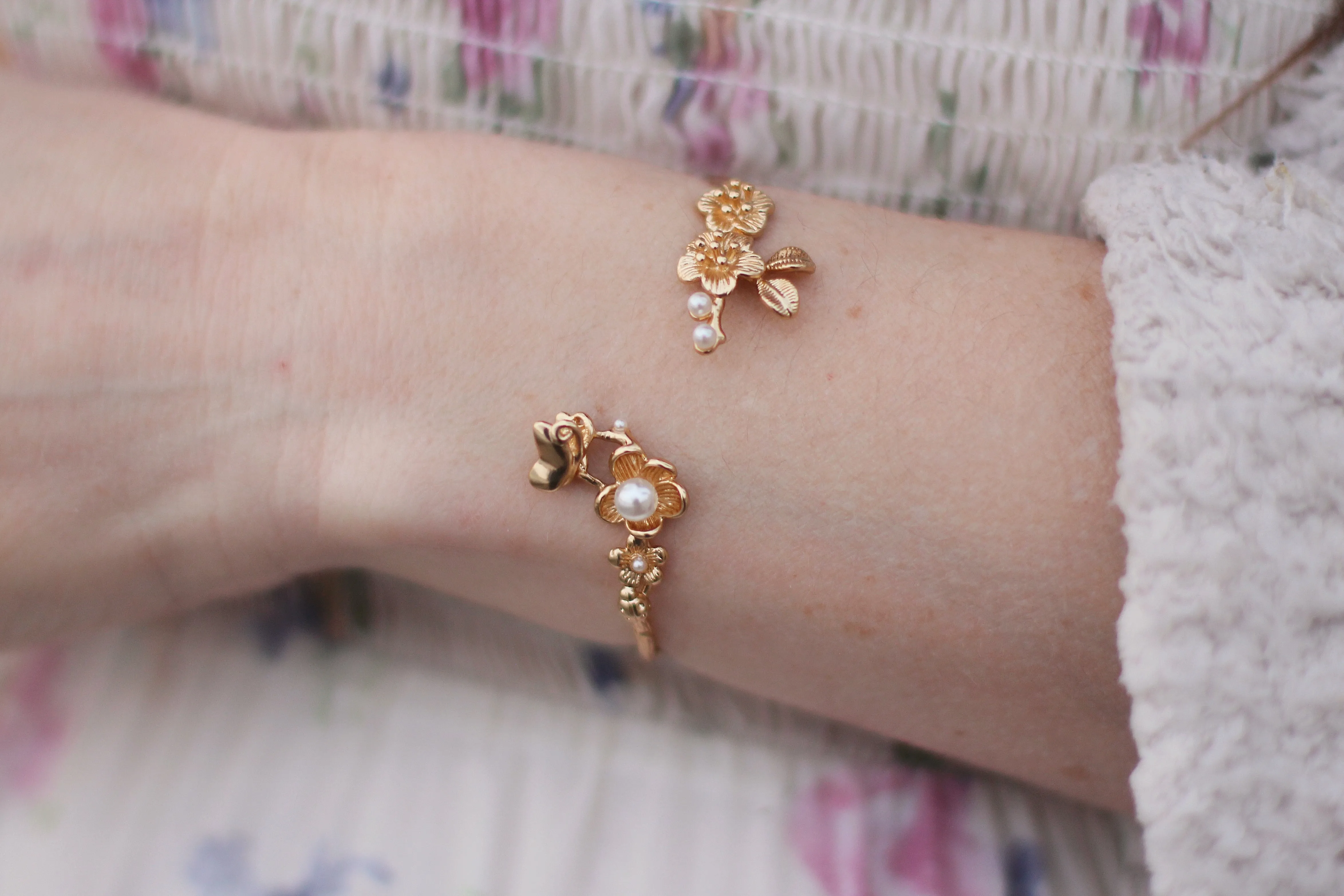 Butterfly & Ladybug Meadows Floral Bracelet