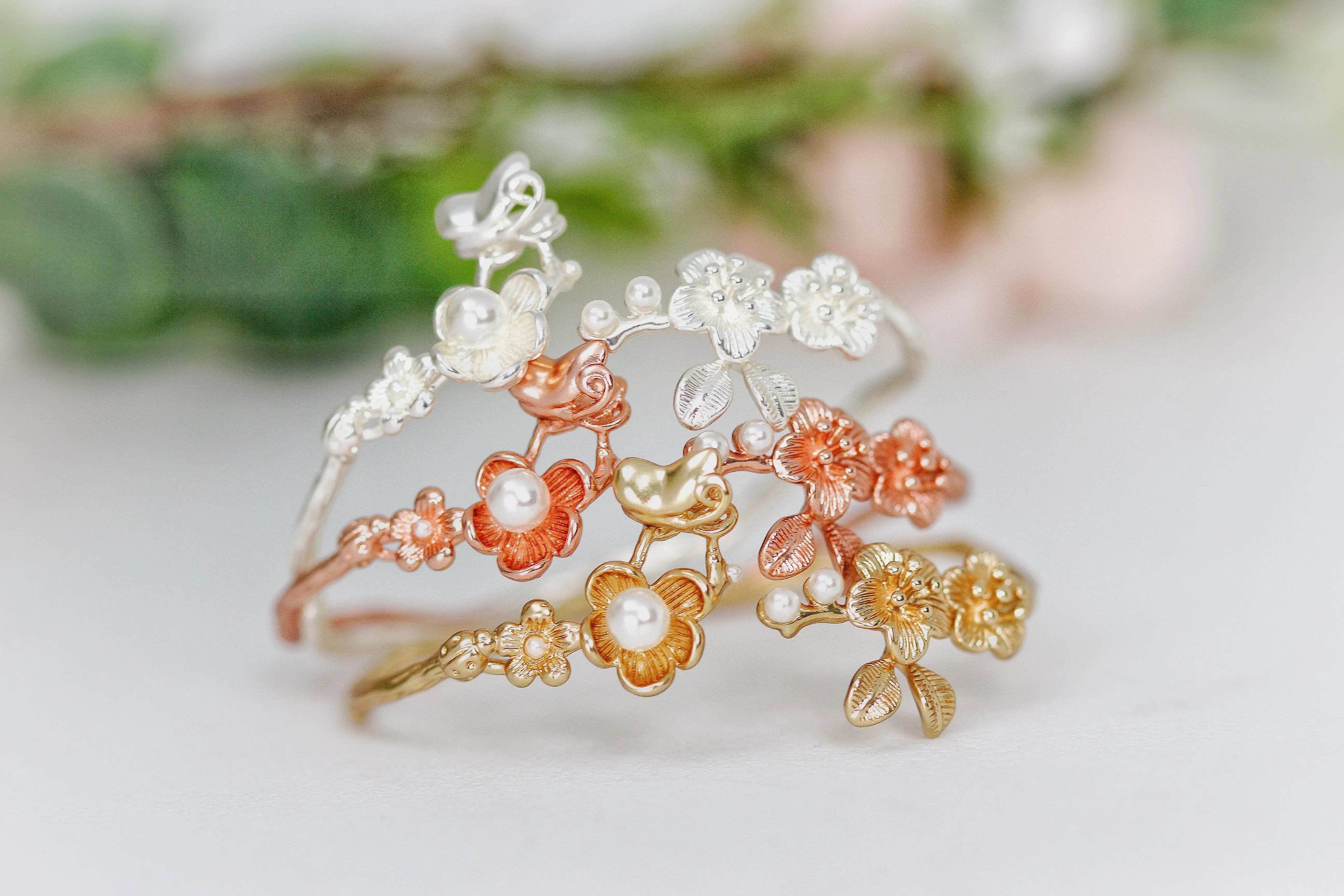 Butterfly & Ladybug Meadows Floral Bracelet