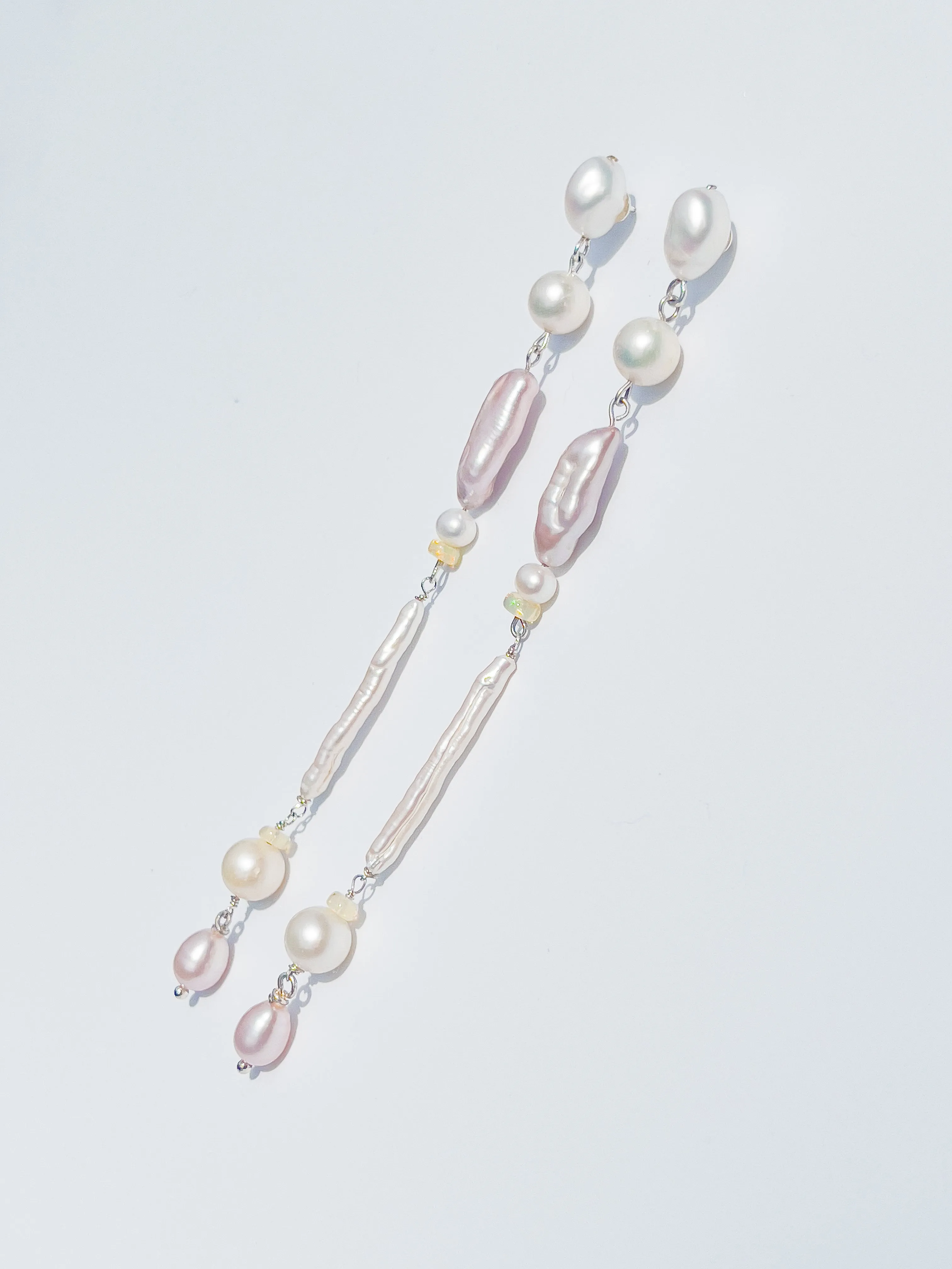 Candy Pearl & Opal Drop Earrings