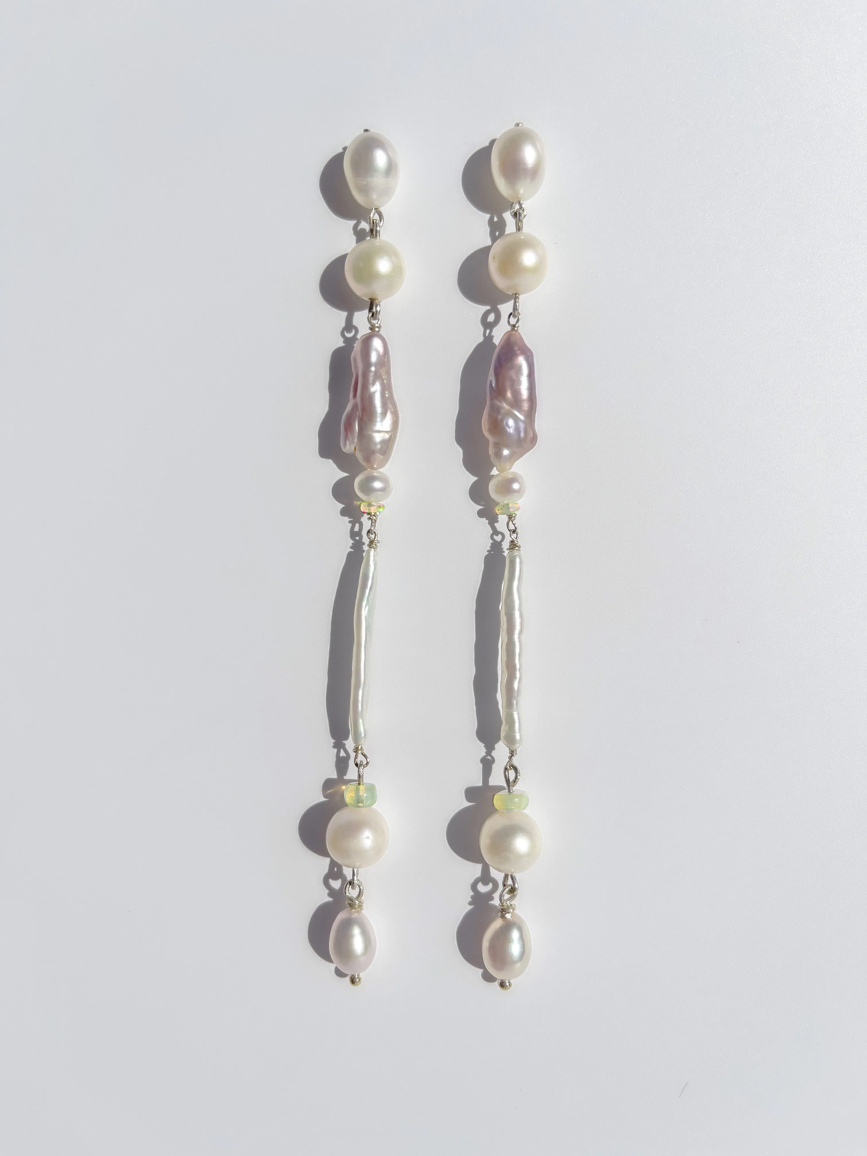 Candy Pearl & Opal Drop Earrings