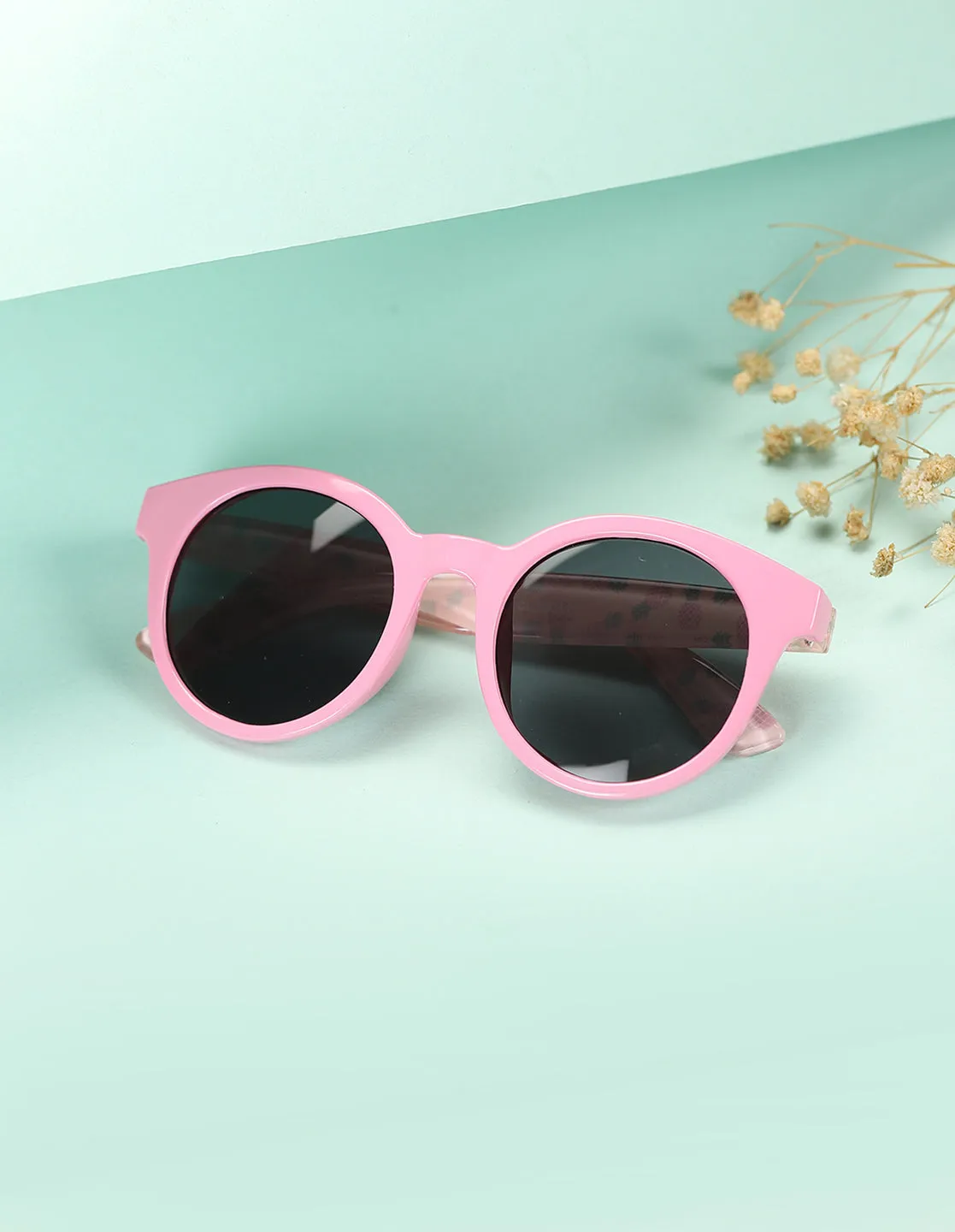 Carlton London Black Lens & Pink Cateye Sunglasses For Girl