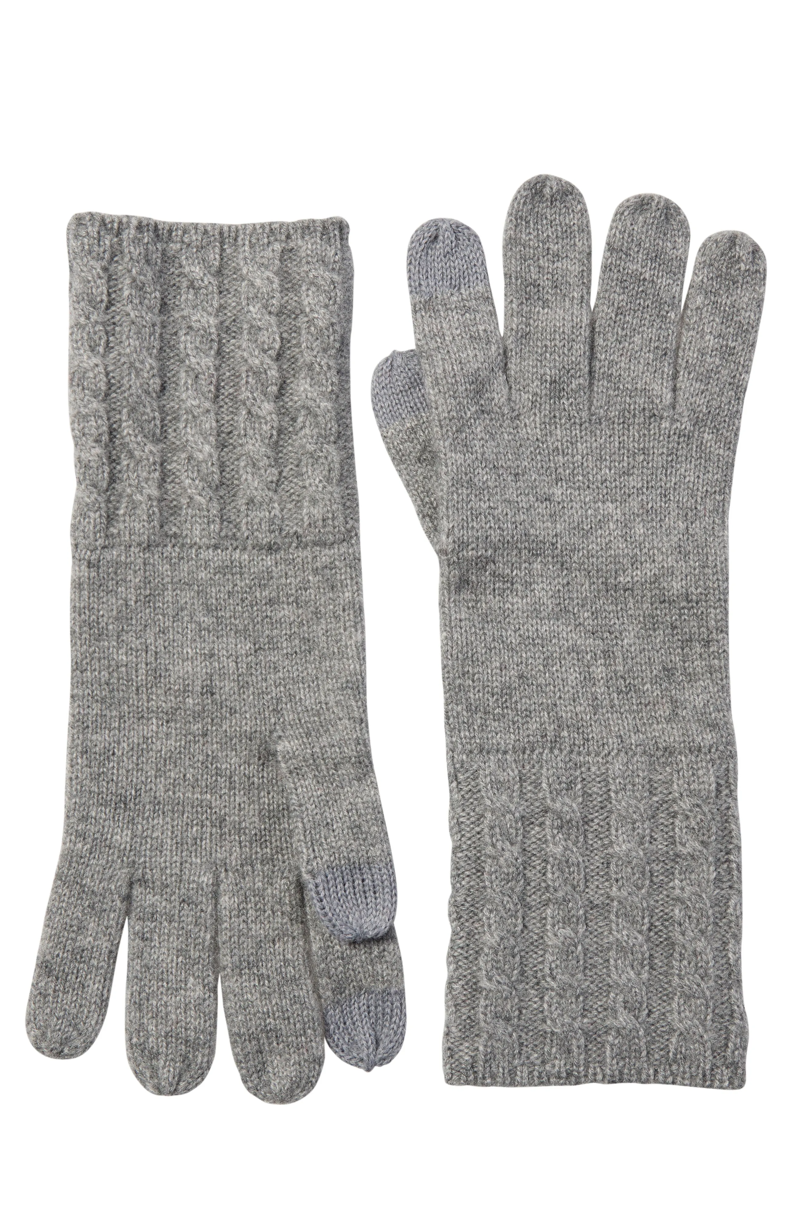 CASHMERE CABLE KNIT CUFF GLOVES