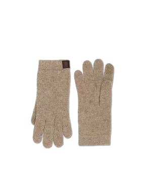 Cashmere Tech Gloves :: Nile Brown