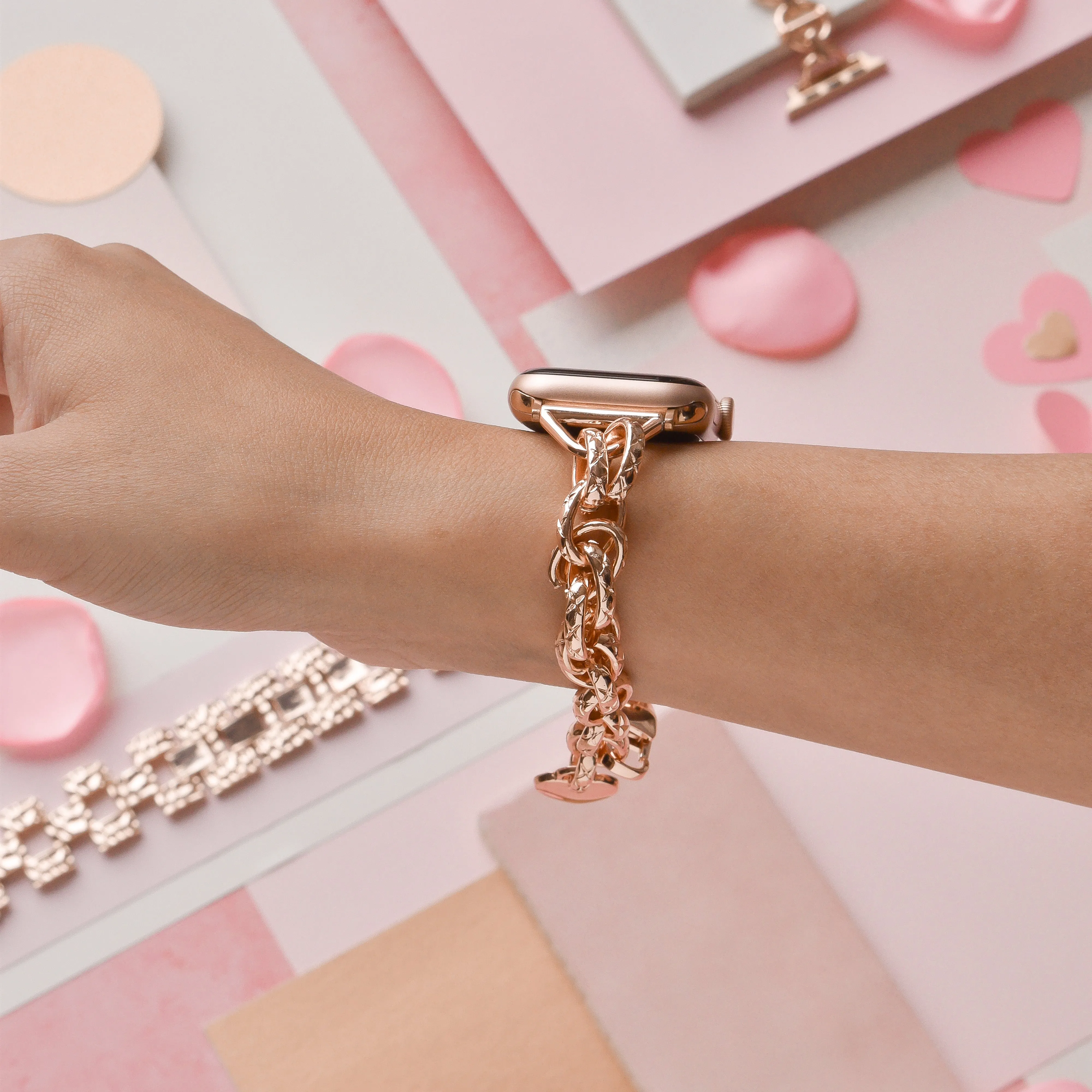 Chain Bracelet Apple Watch Strap - Rose Gold