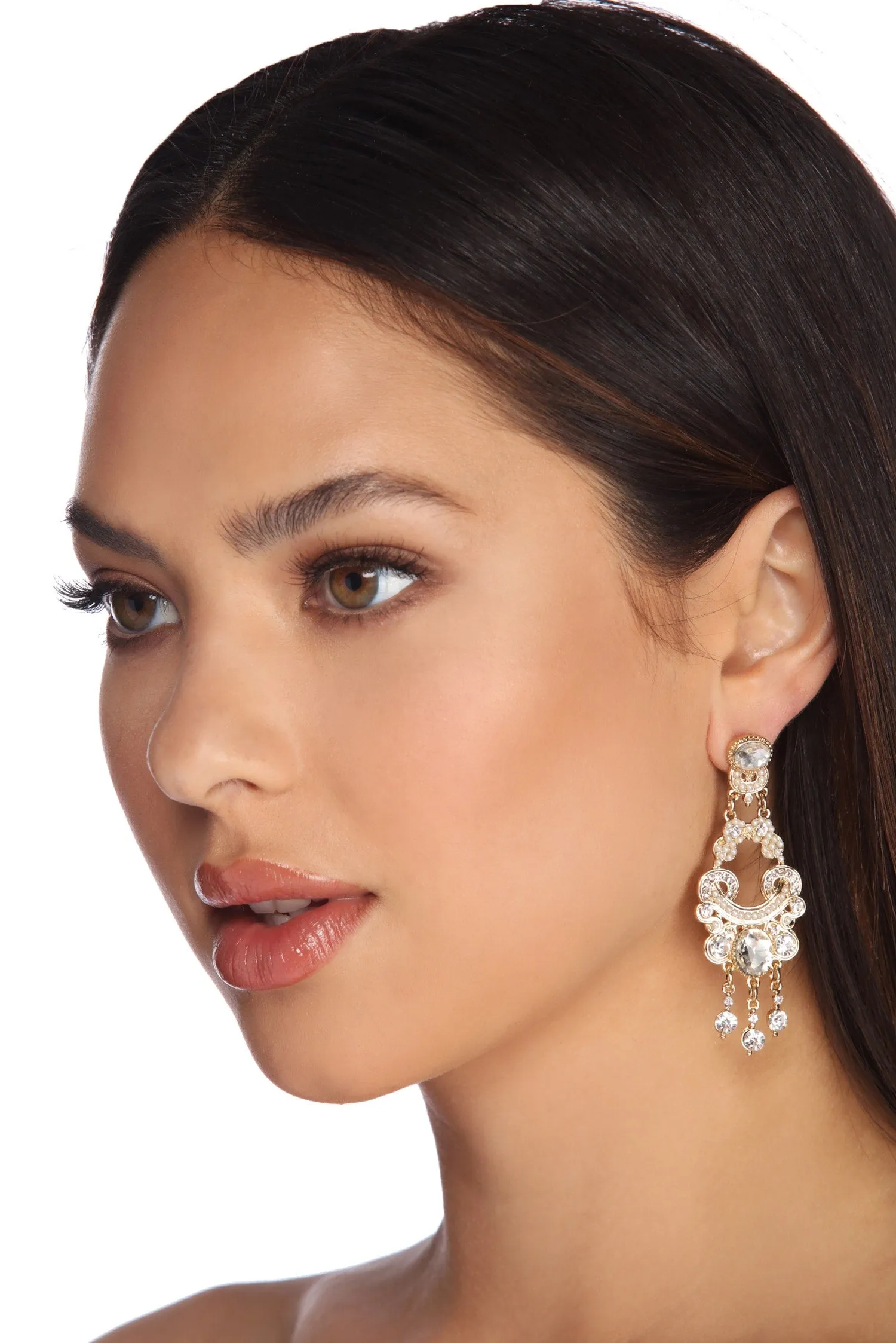 Chandelier Rhinestone Earrings