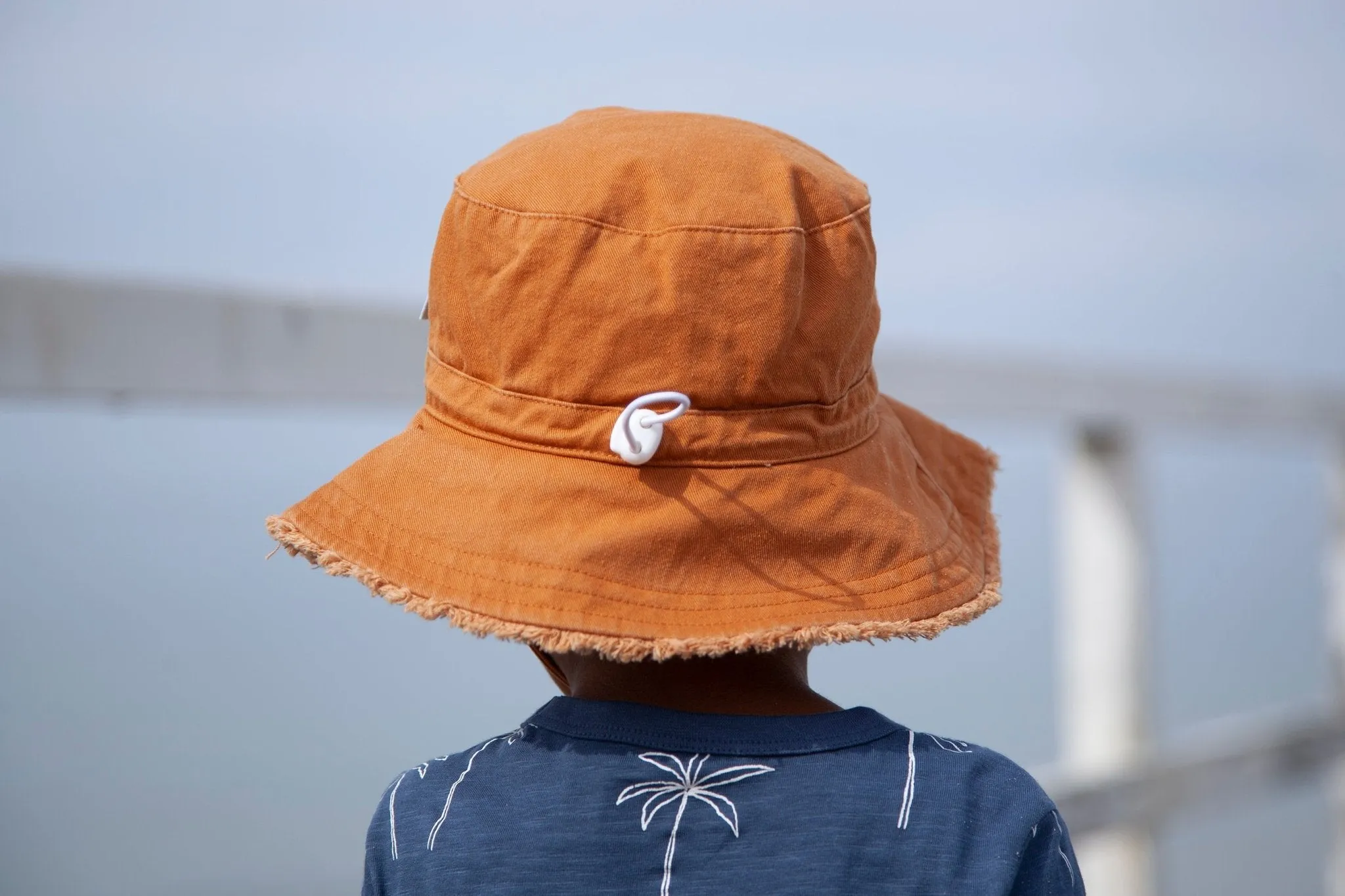 Chestnut Frayed Bucket Hat