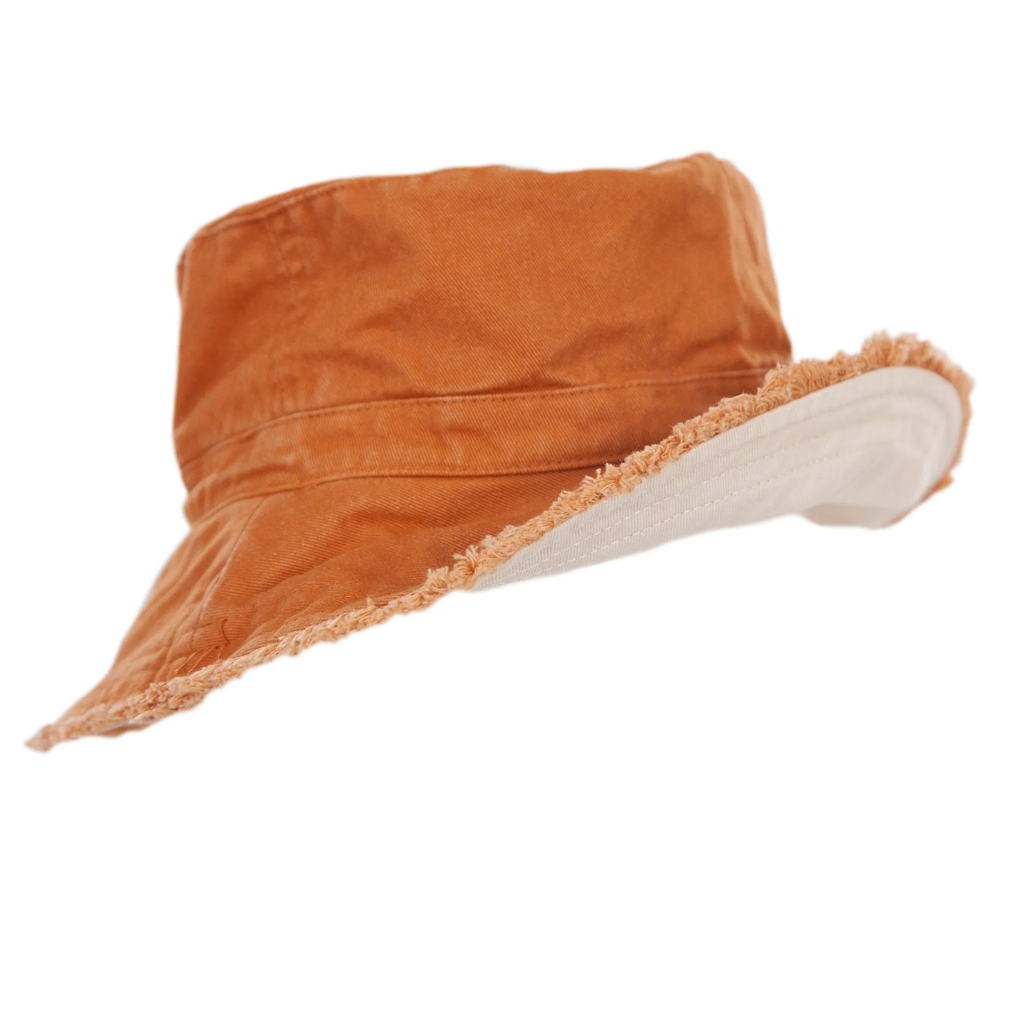 Chestnut Frayed Bucket Hat