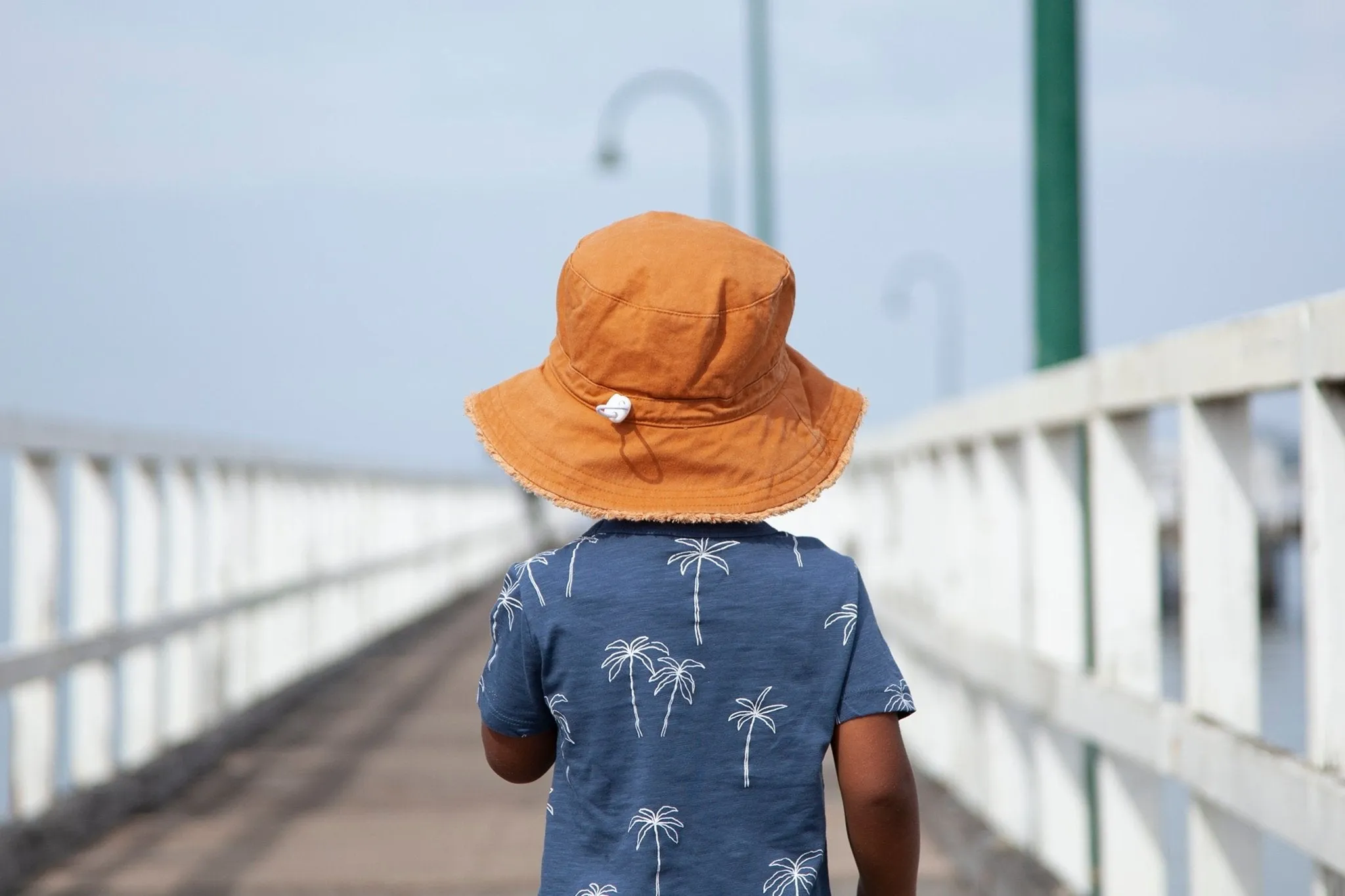 Chestnut Frayed Bucket Hat