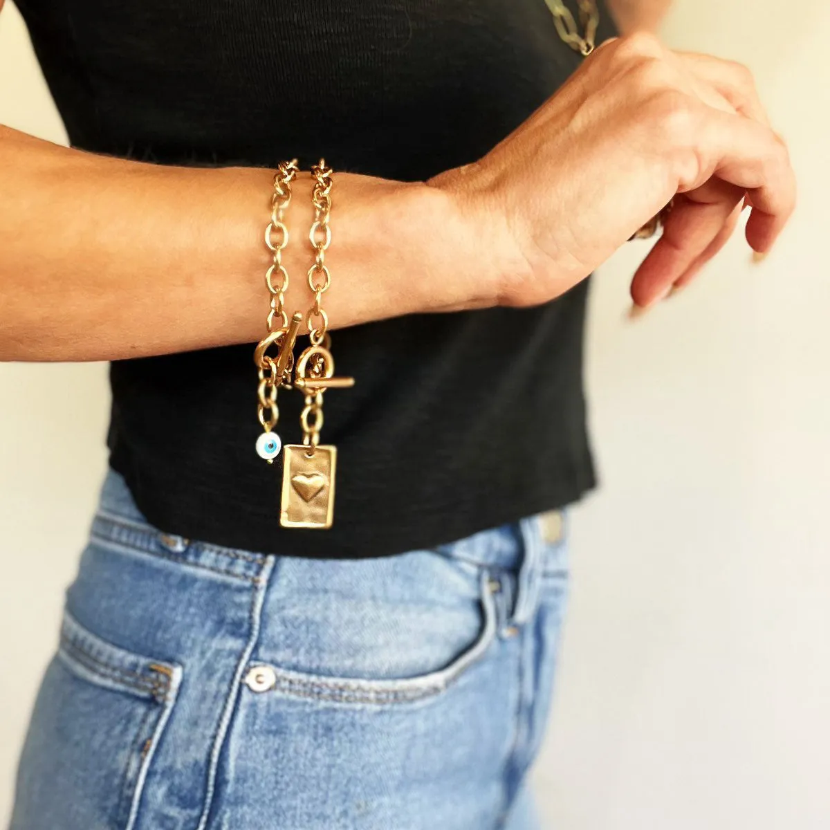 CHOOSE YOUR MESSAGE | SQUARE | Chain Bracelet