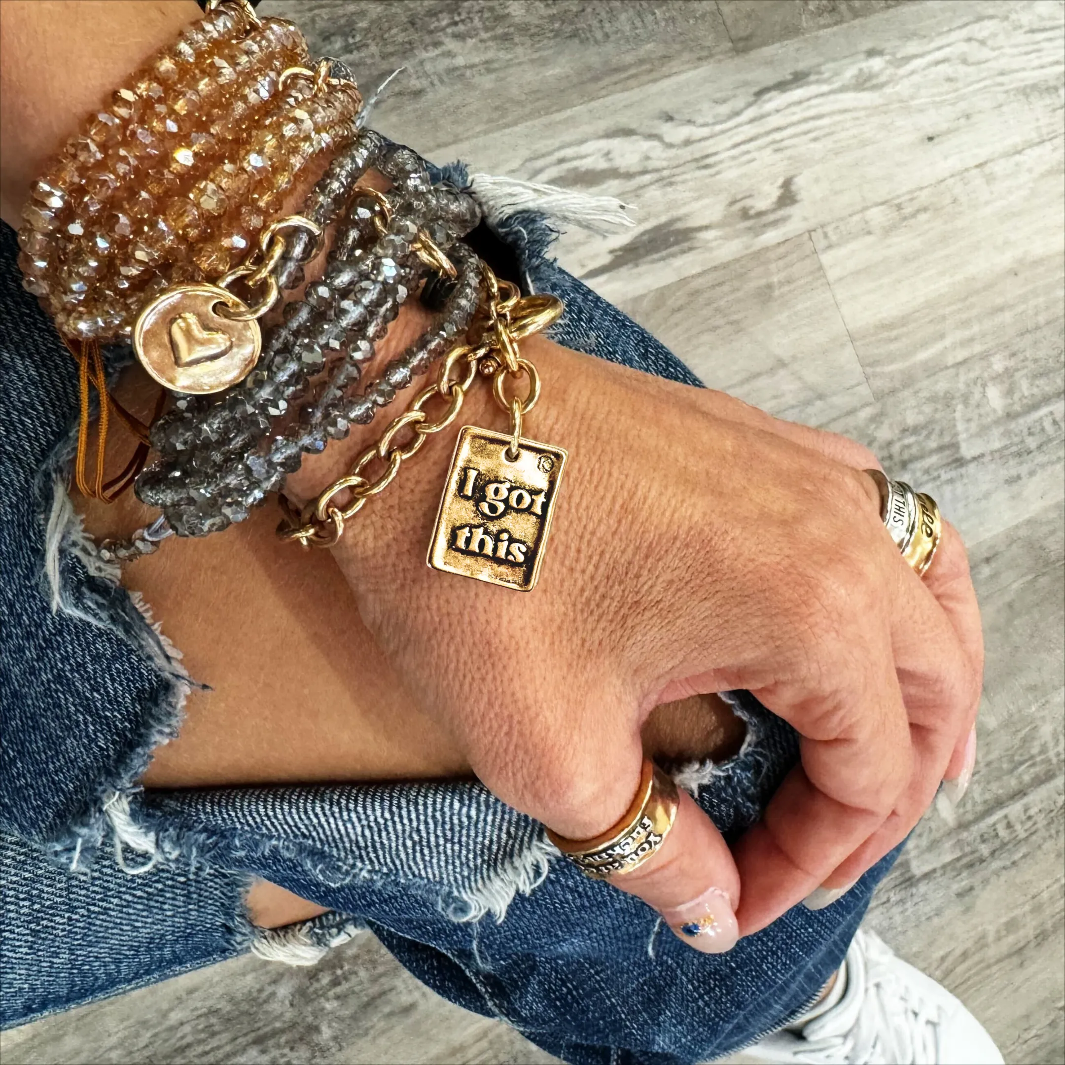 CHOOSE YOUR MESSAGE | SQUARE | Chain Bracelet