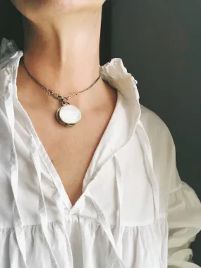 Clamshell Locket Choker Necklace