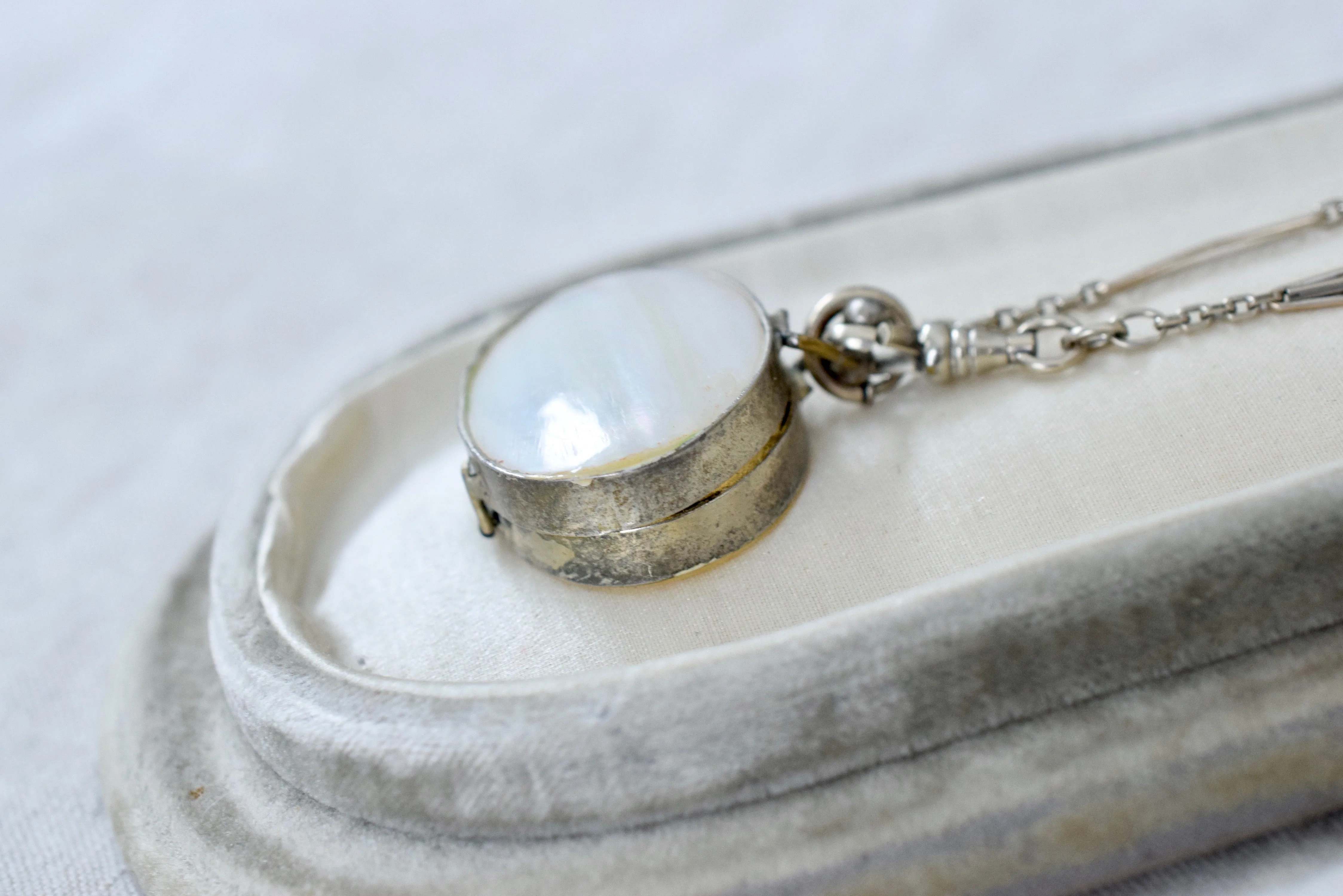 Clamshell Locket Choker Necklace