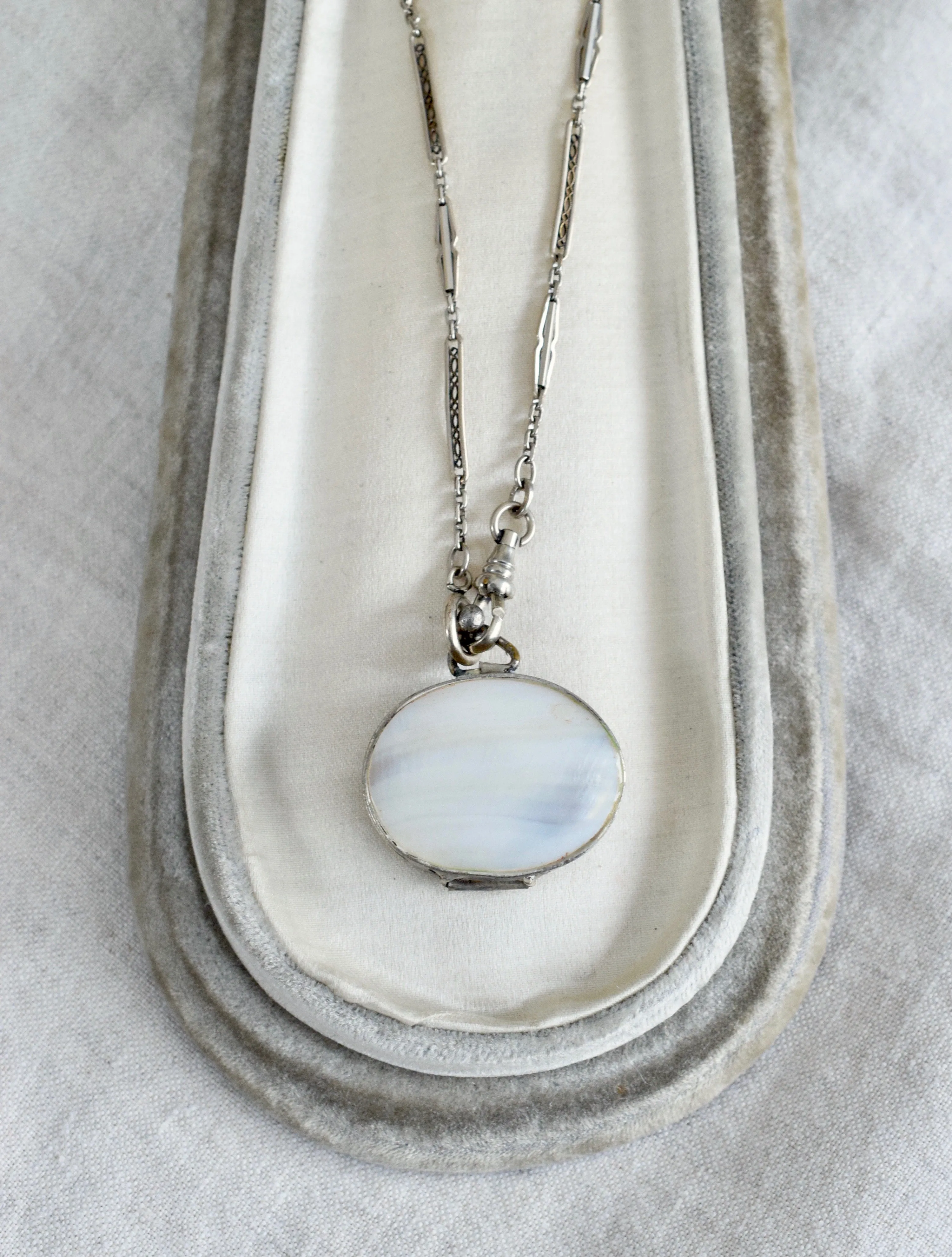 Clamshell Locket Choker Necklace