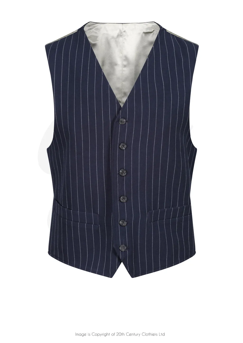 Classic Waistcoat - Pin Stripe Navy