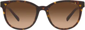 Coach Round Non-Polarized Sunglasses - Dark Tortoise/BrownGradient